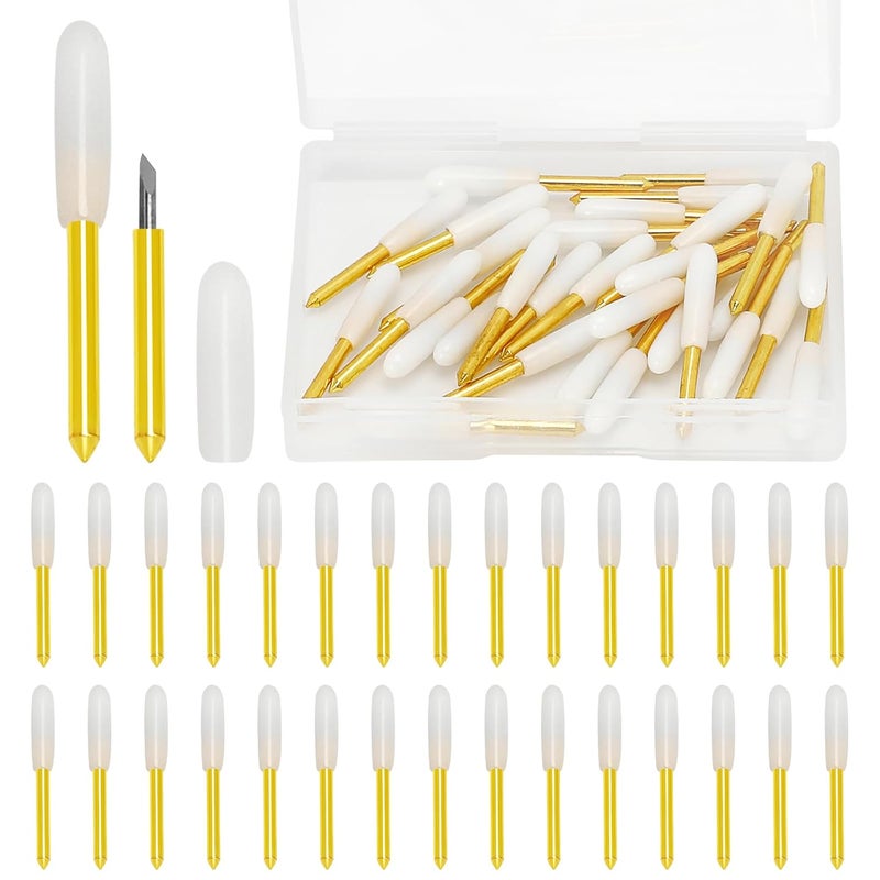Siutaga 30 Pcs Premium Fine Point Blade Compatible with Cricut Maker 3/Maker/Explore 3/Explore Air 2/Air/One/Venture, Blade Suitable for Slicing Cuts Glitter Vinyl, Paper, Faux, Adhesive Foil and Etc - Image 1